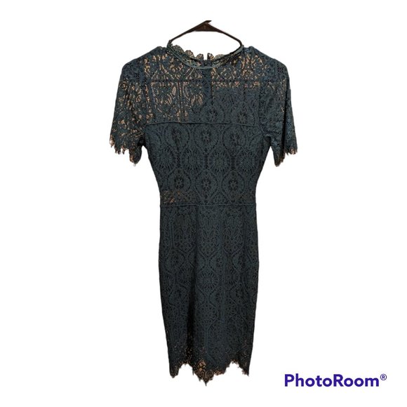 Lulu’s The Remarkable Forest Green Lace Midi Dress - Picture 2 of 5